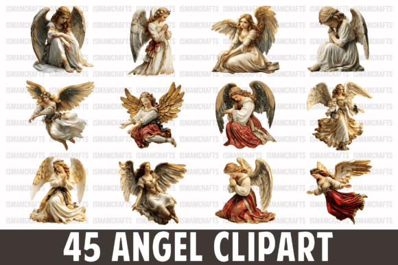 Download Angel Isolated Clipart Bundle PNG - Premium Resources